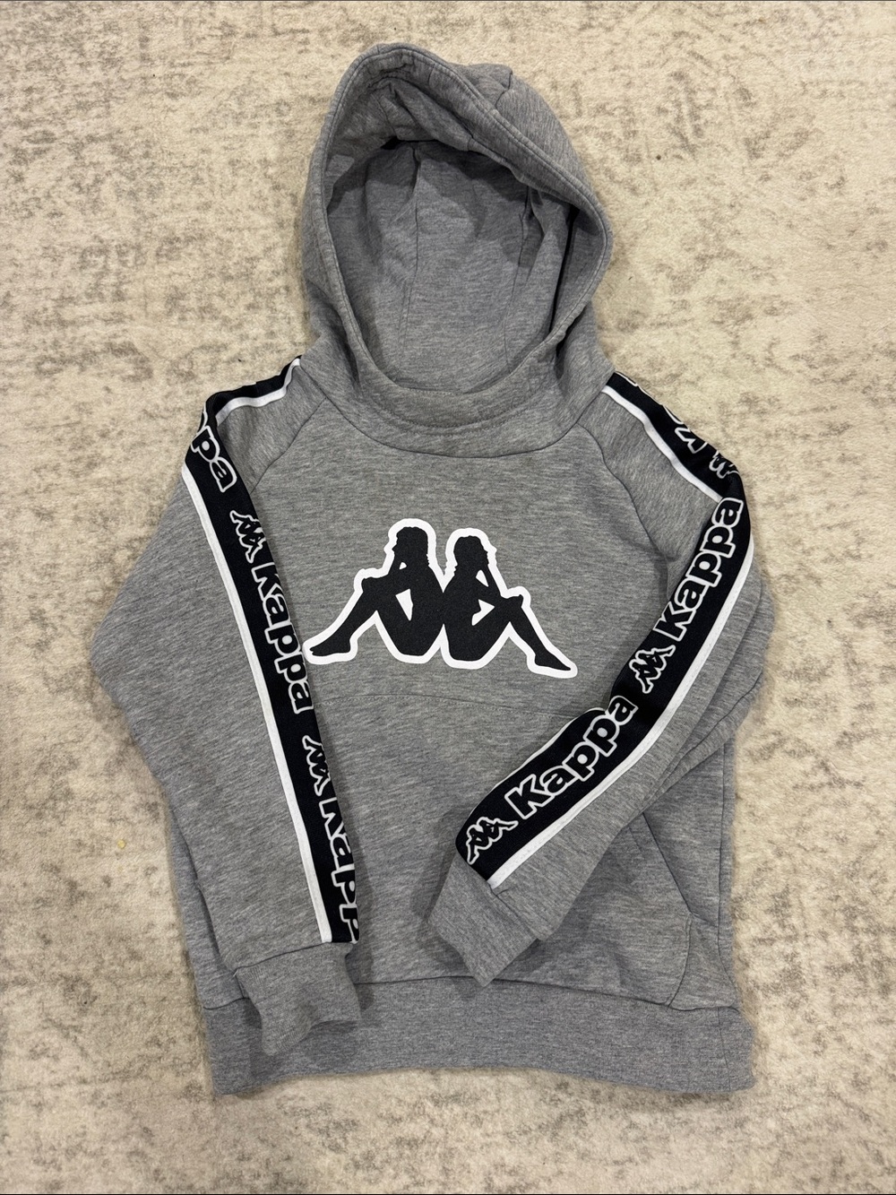 Kappa Kids' Grey Logo Hooded Sweatshirt 6 Years